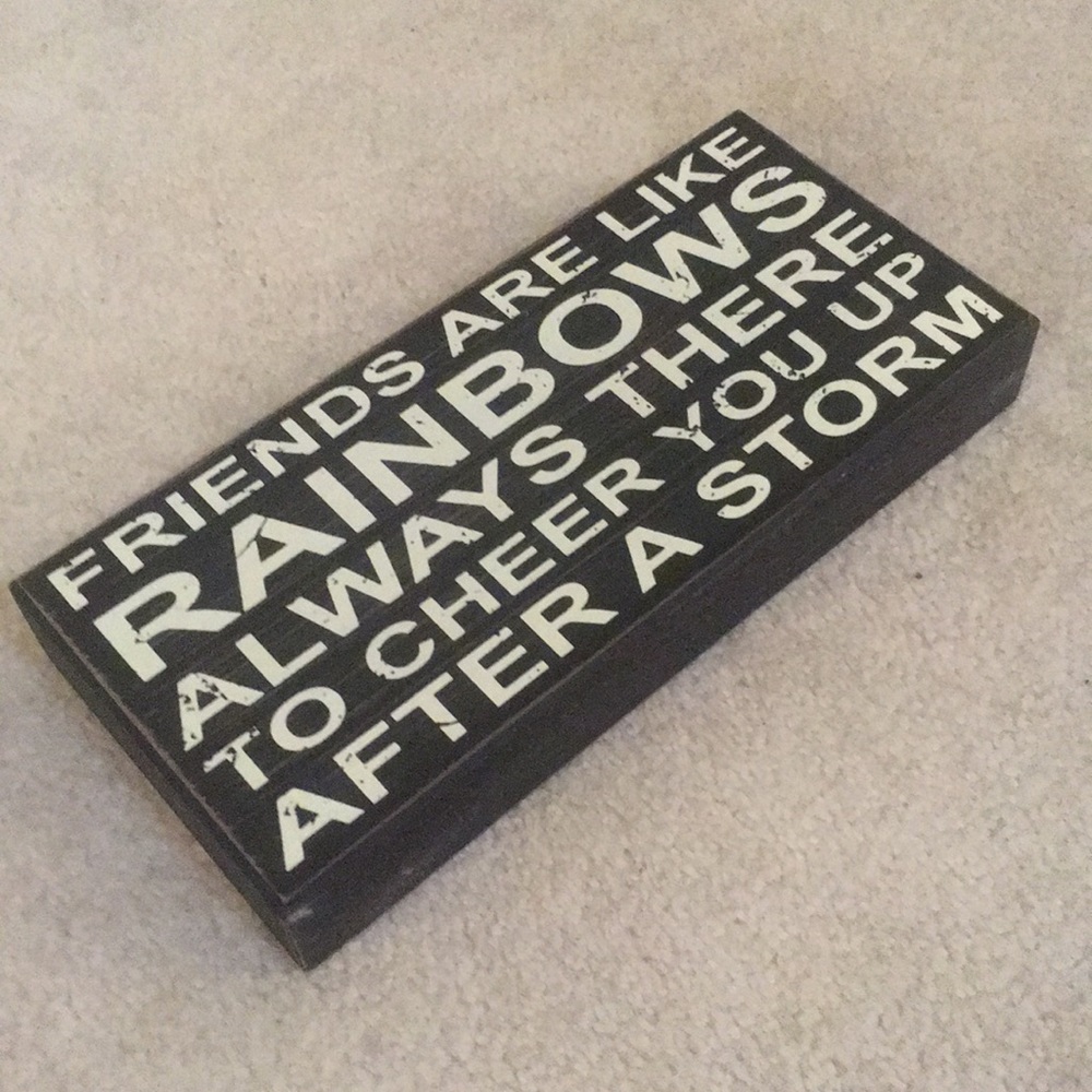 Freestanding friendship plaque